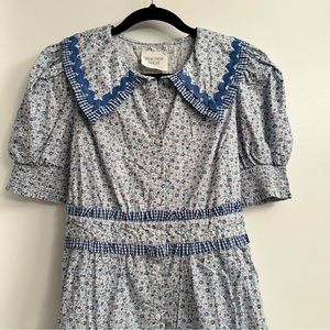 Hyacinth House blue floral cottage core dress